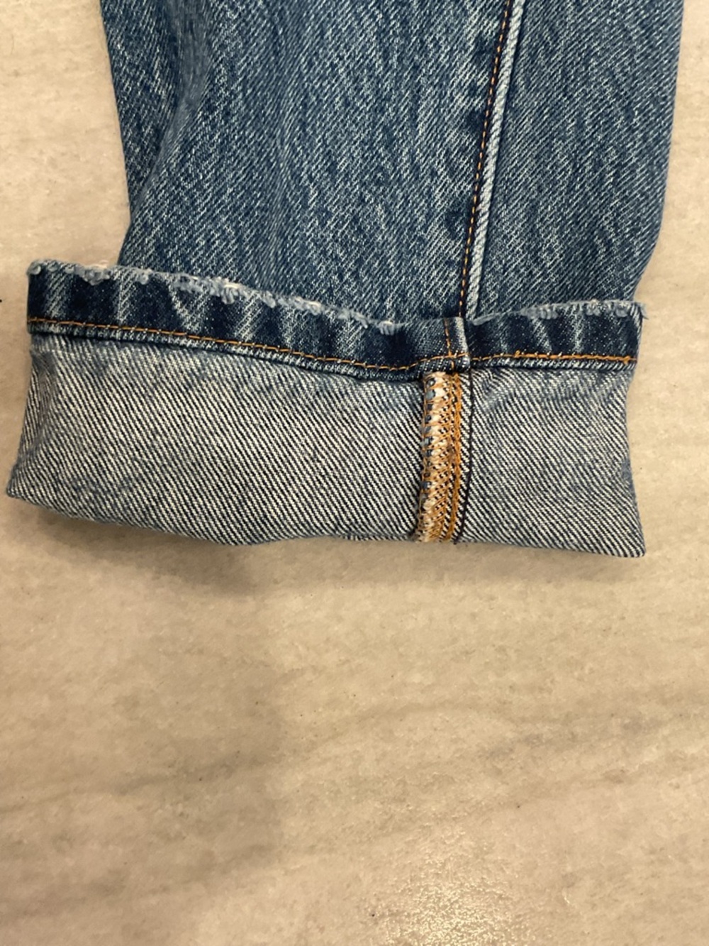 Levi's White Oak Cone Light Blue Distressed Straight Leg Jeans - Picture 9 of 13